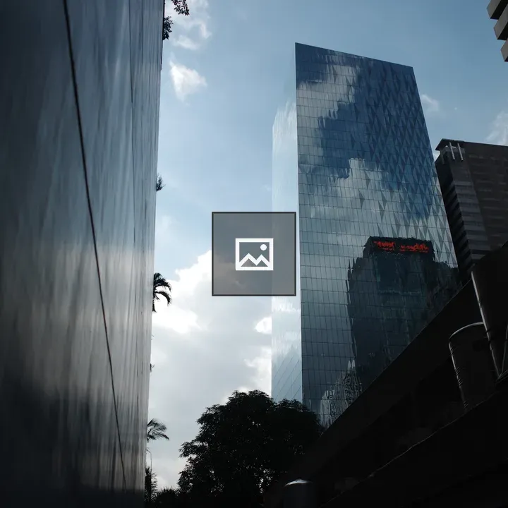 Tall glass-front building