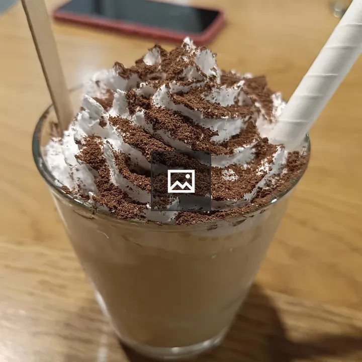 Cold coffee with cream