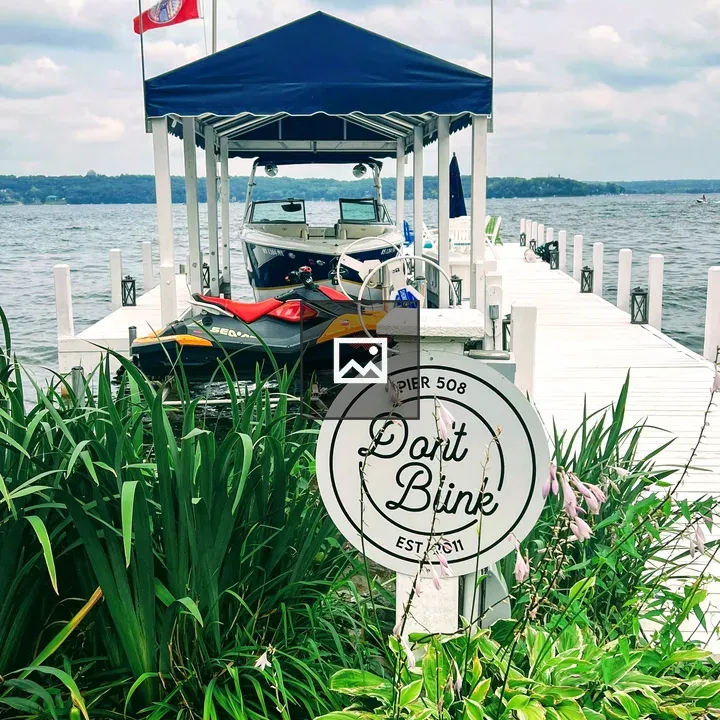 White pier at Fontana-On-Geneva Lake