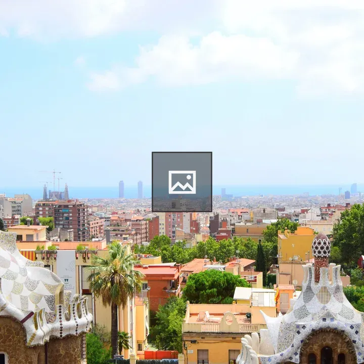 Panoramic Barcelona Park Güell View