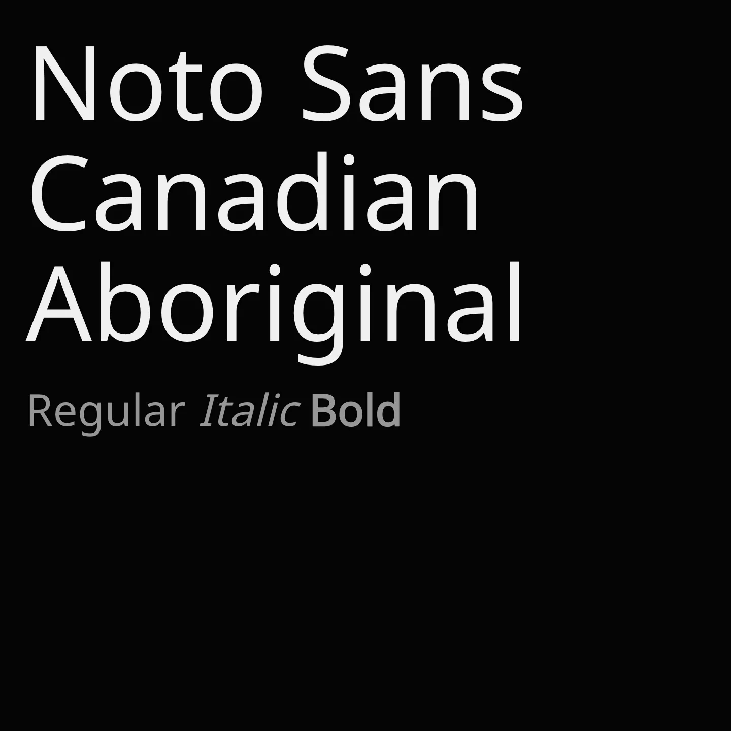 Noto Sans Canadian Aboriginal