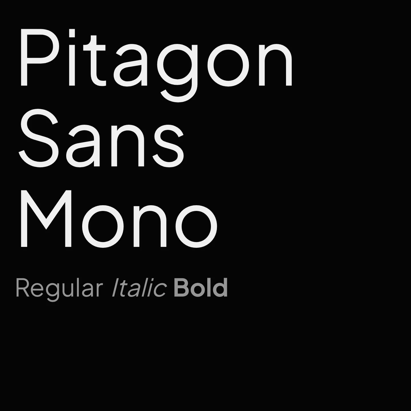 Pitagon Sans Mono