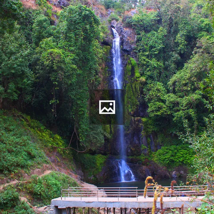 Famous waterfall in Nepal