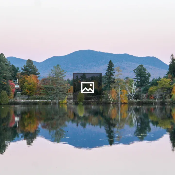 Mirror Lake in Adirondack Park