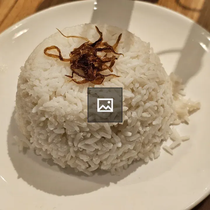 Plate of plain rice