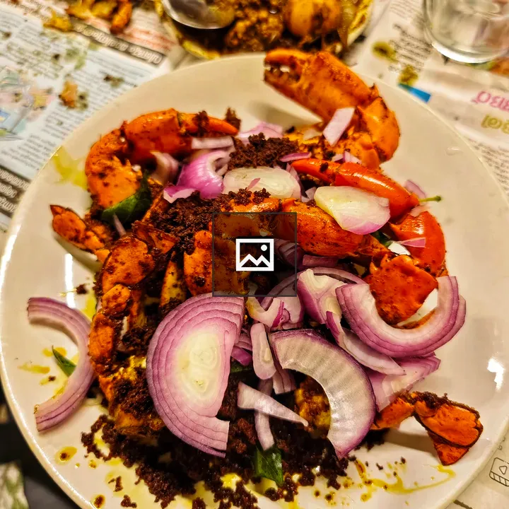 Spicy grilled crab plate