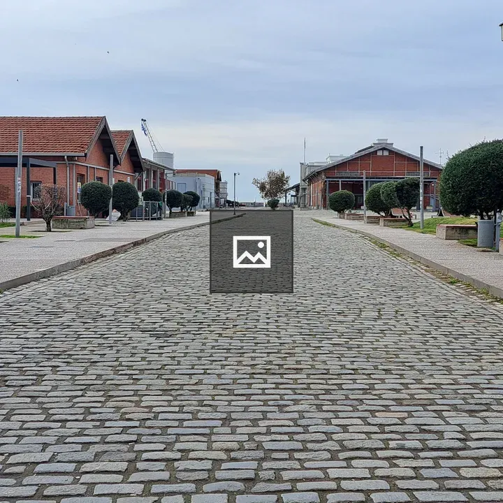 Cobblestone Path with Bushes