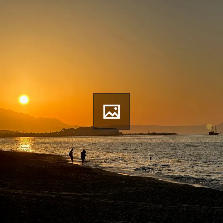 Sandy beach at Rethymno, Crete