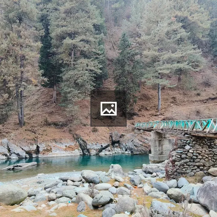 Man Crossing Wooden Bridge