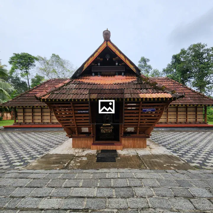 Front view of Siva temple in Kerala