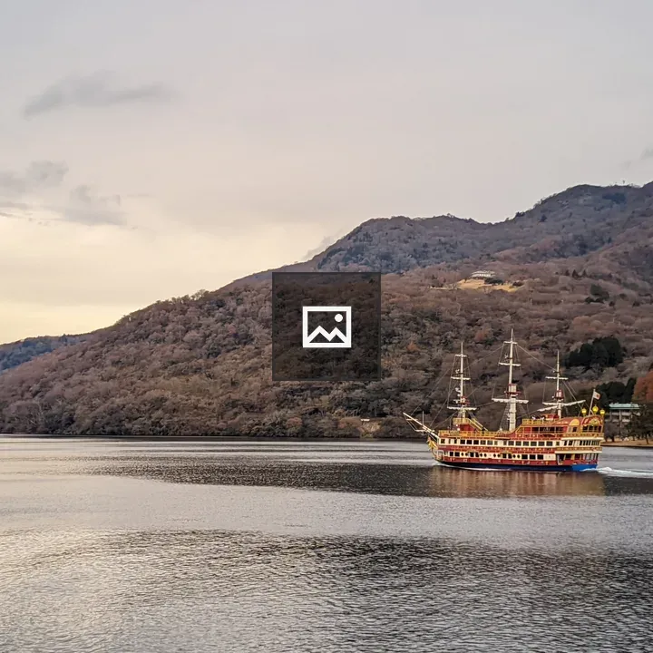Pirate ship on a lake