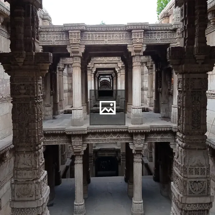 Historic Adalaj Stepwell carvings