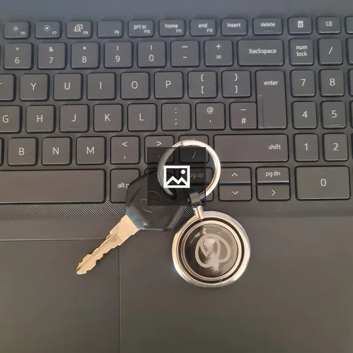 Bike Key on Laptop Keyboard