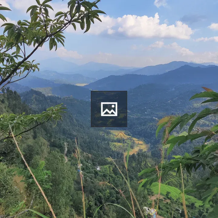 Rows of hills in Nepal