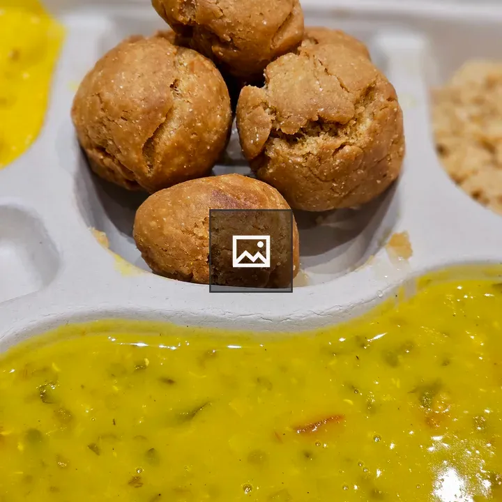 Crispy Dal Bati with Yellow Dal