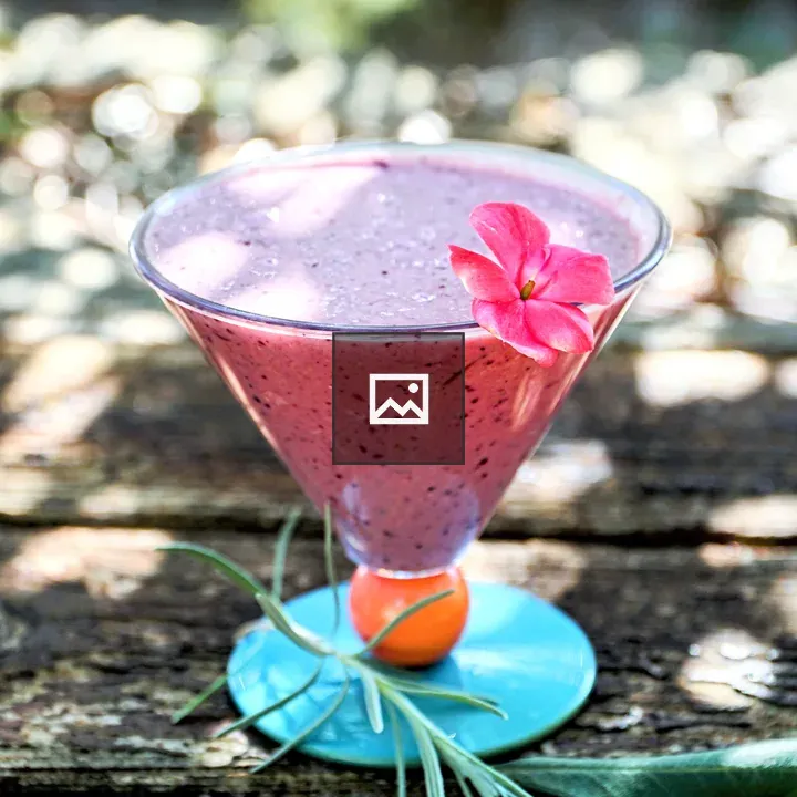 Vegan shake in pink drinkware