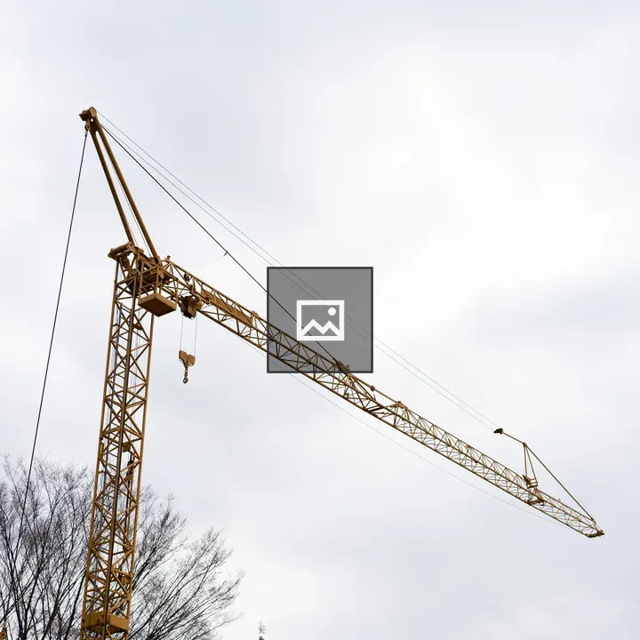 Yellow crane for construction