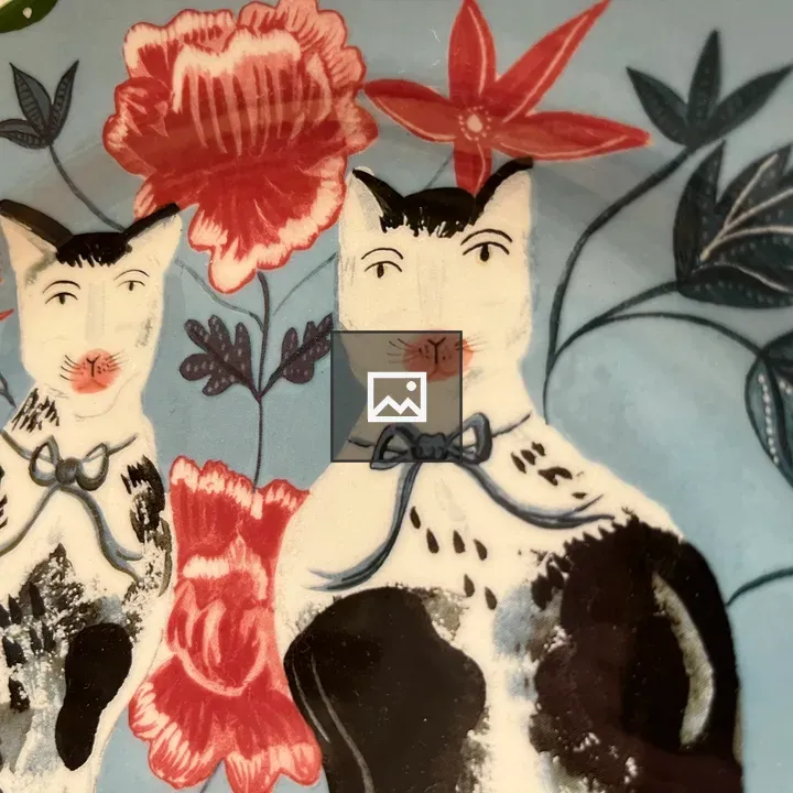 Cats on a Christmas Plate