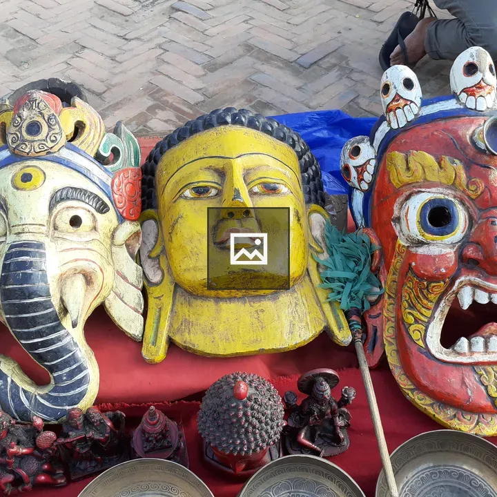 Religious masks carving