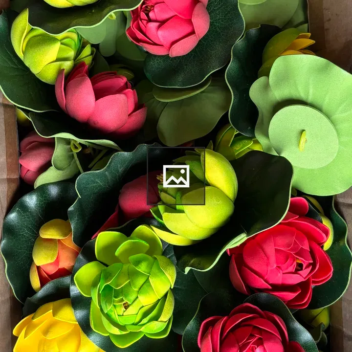 Colorful artificial lotus flowers