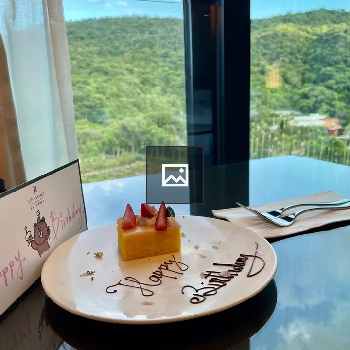 Birthday cake on table
