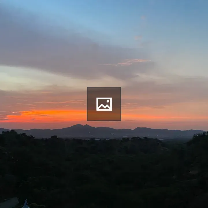 Sunset sky over mountains