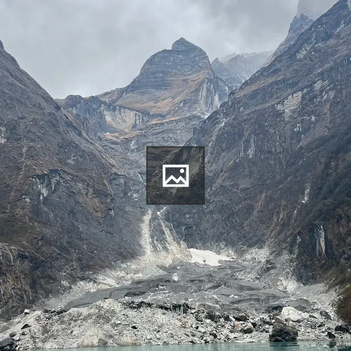Rugged Mountain Landscape with Glacier