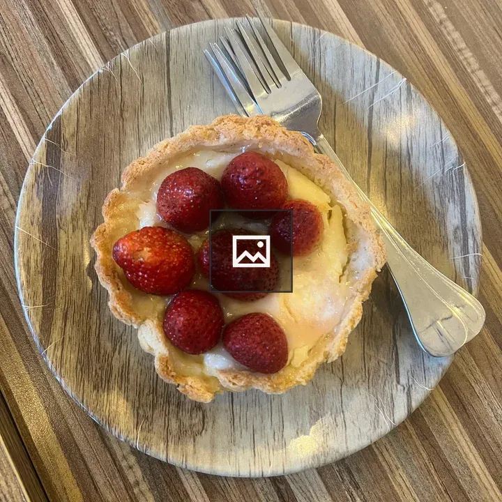 Strawberry Tart on Plate