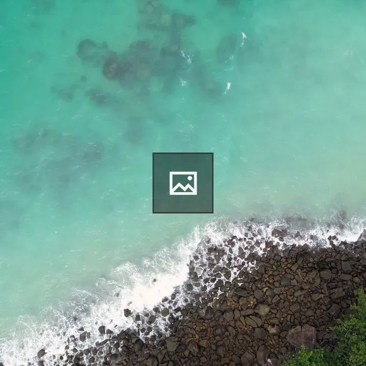 Top down sea and land view, Thailand