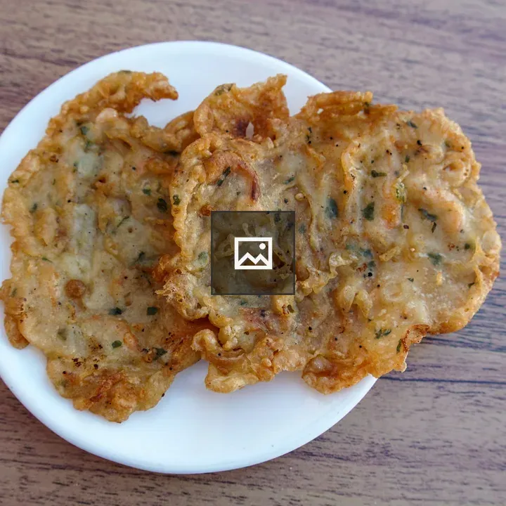 Two shrimp fritter bites