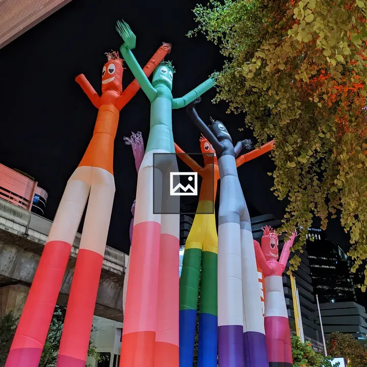 Inflatable air dancers