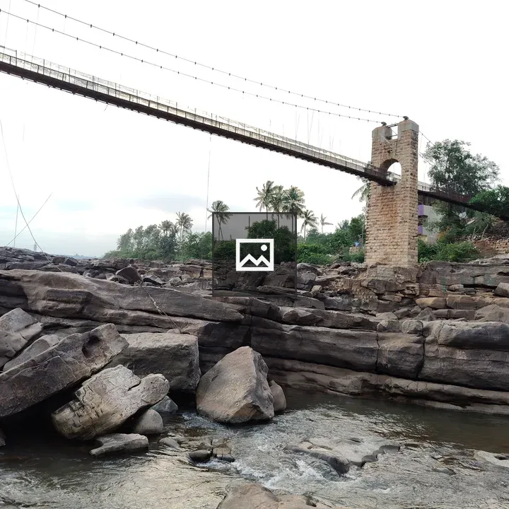 Hanging bridge at Gokak Falls