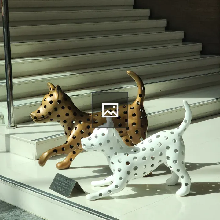 Art statue installation in Bangkok hotel