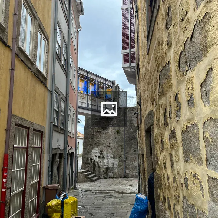 Narrow Porto Street by Water