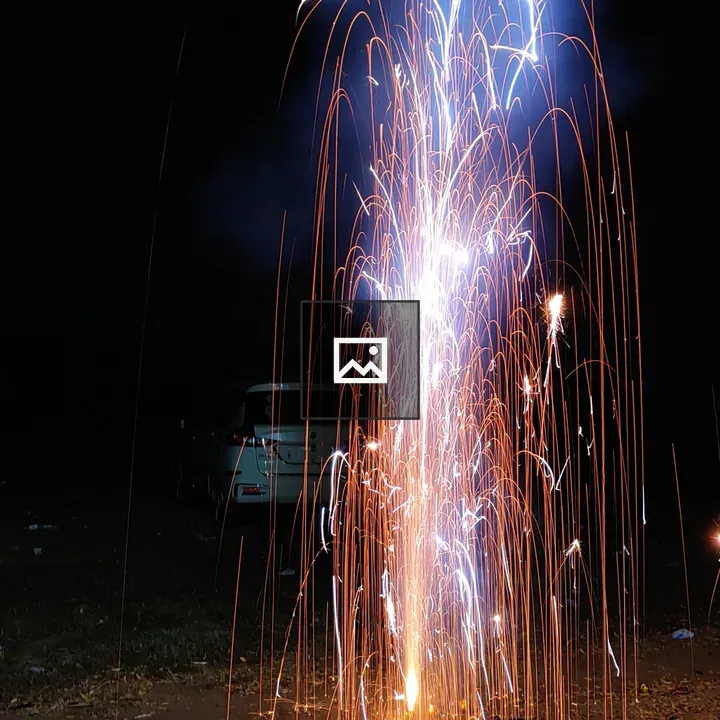 Diwali fireworks over night sky
