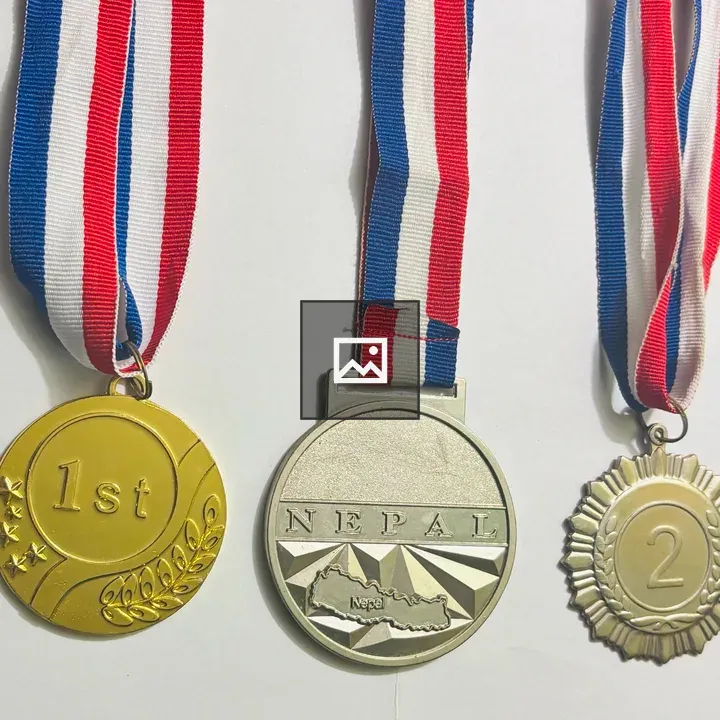 Medals with Red, White, and Blue Ribbons