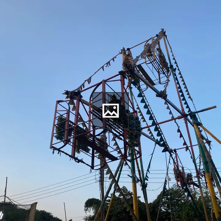Colorful Ferris Wheel Under Blue Sky