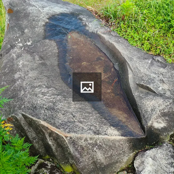 Close-up Rock with Depression