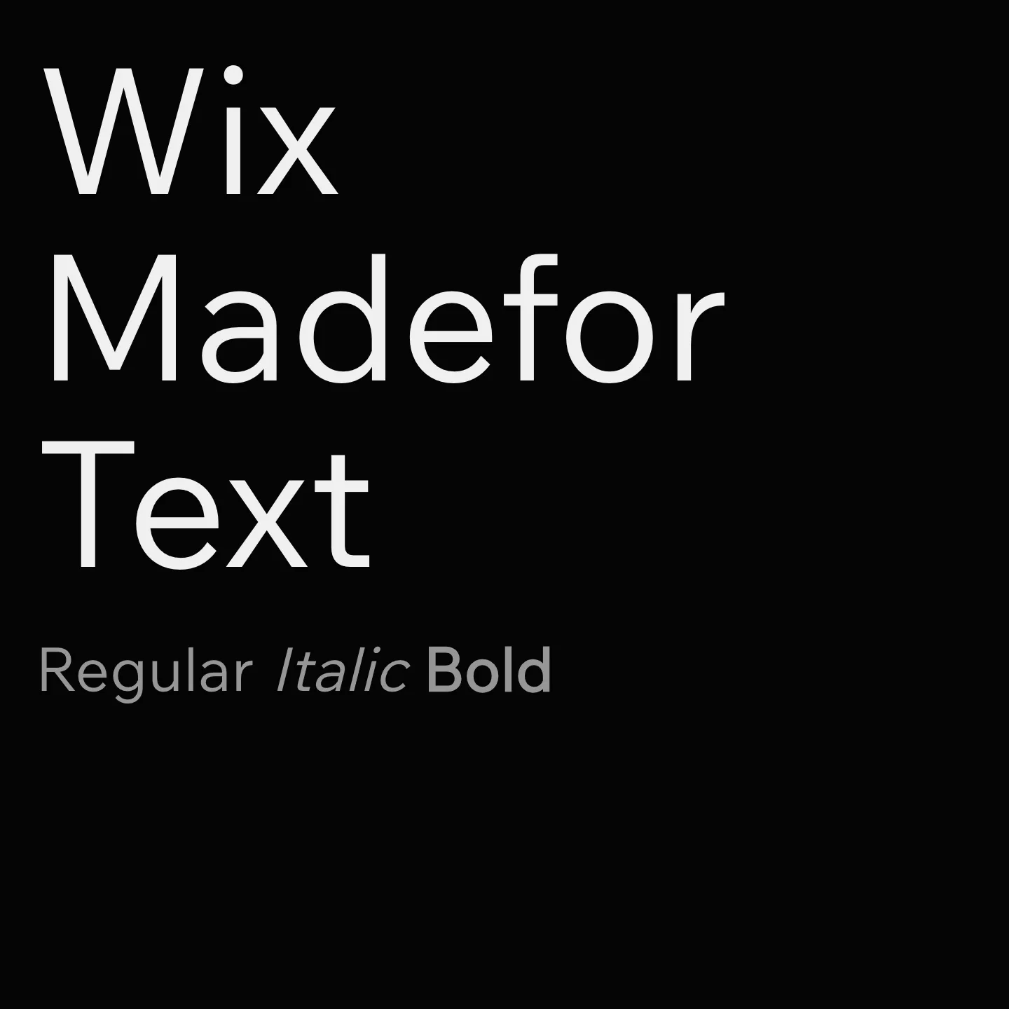 Wix Madefor Text