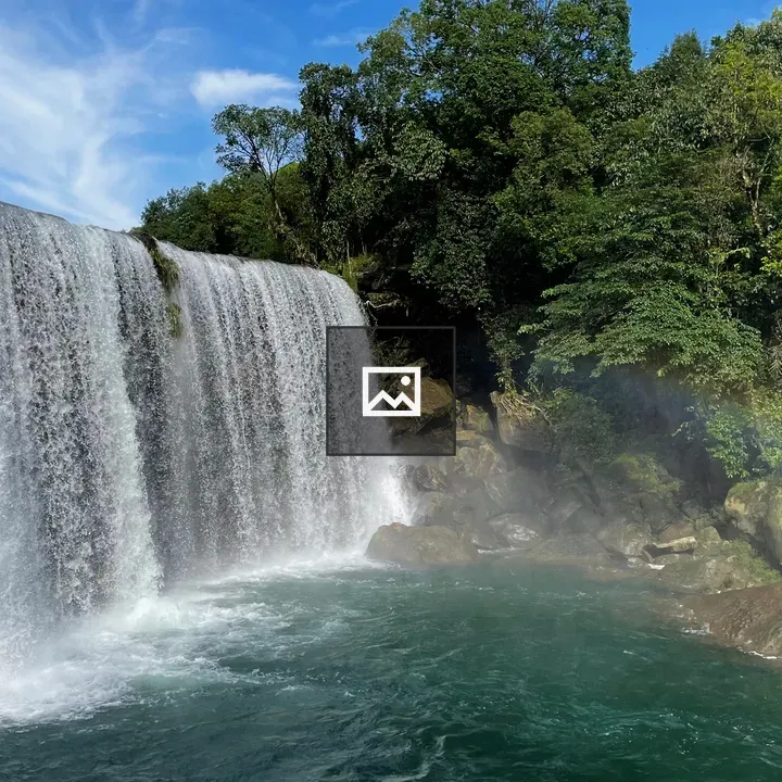 Waterfall into rock pool