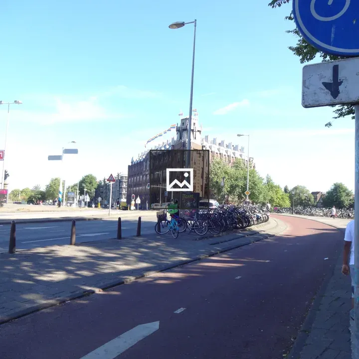Bicycles Line the Street