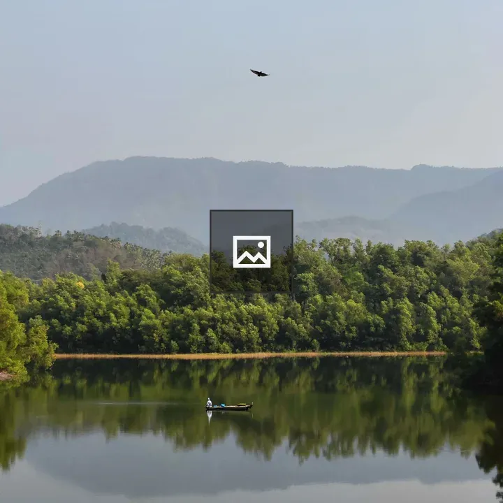 Village fisherman on a lake