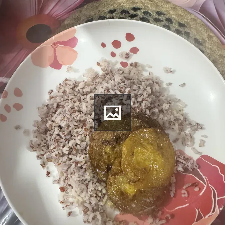 Rice with Plantains on Plate