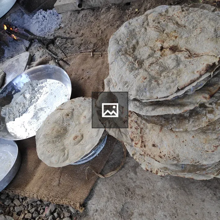 Bajara Roti on Stone Pan