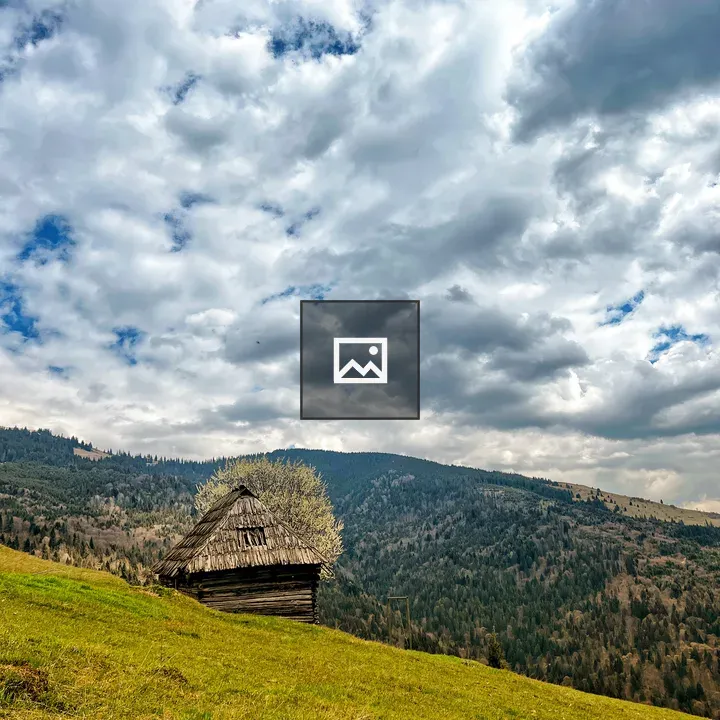 Traditional hut on hillside