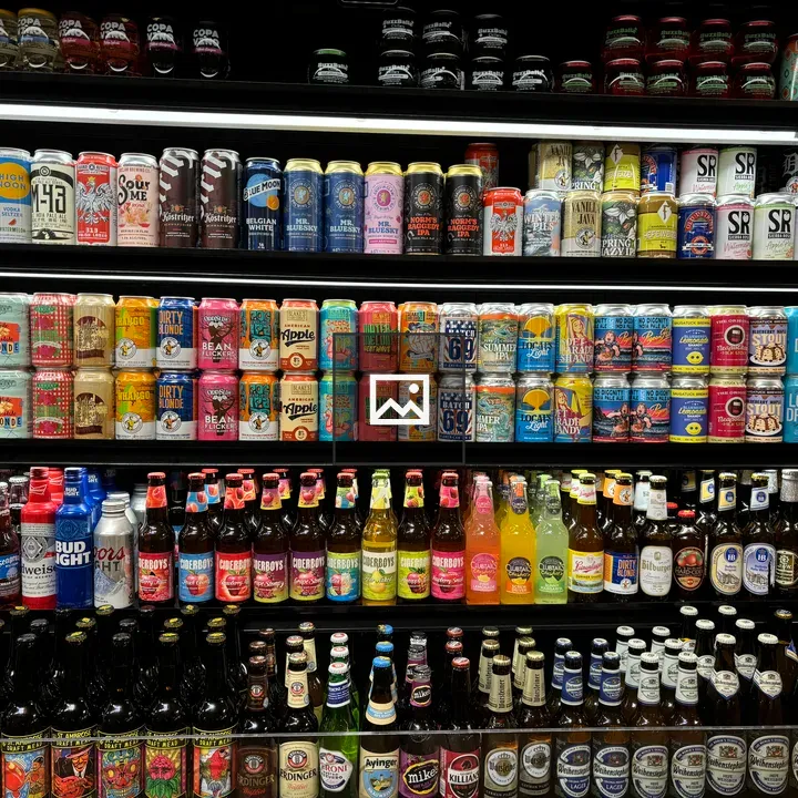 Beer refrigerator display