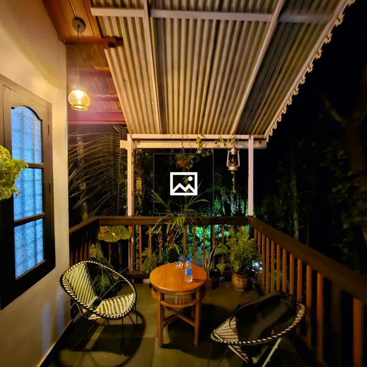 Cozy Balcony at Night