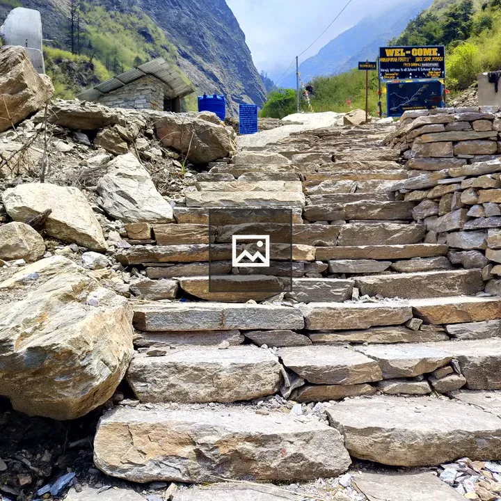 Rugged stone steps