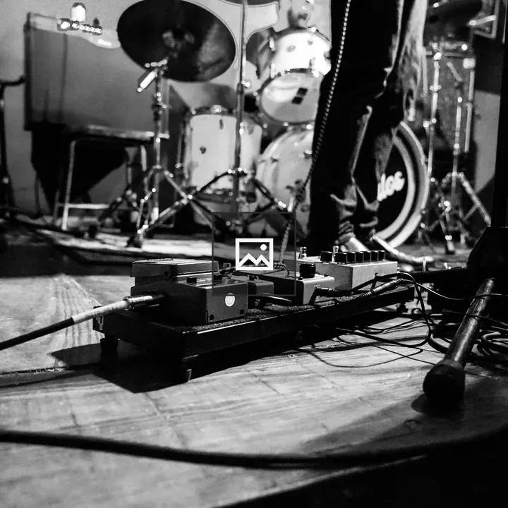 Live music setup with pedals