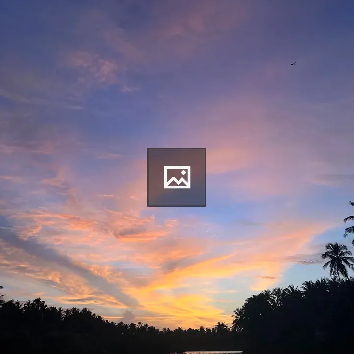 Evening sky over lake